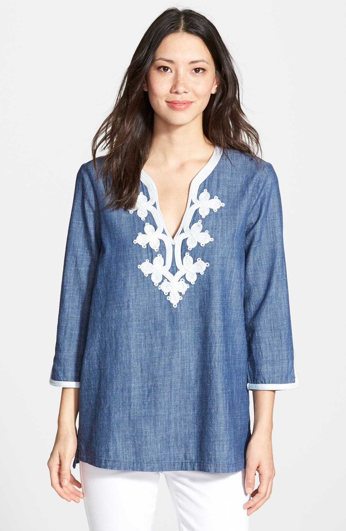NYDJ Washed Chambray Tunic Nordstrom