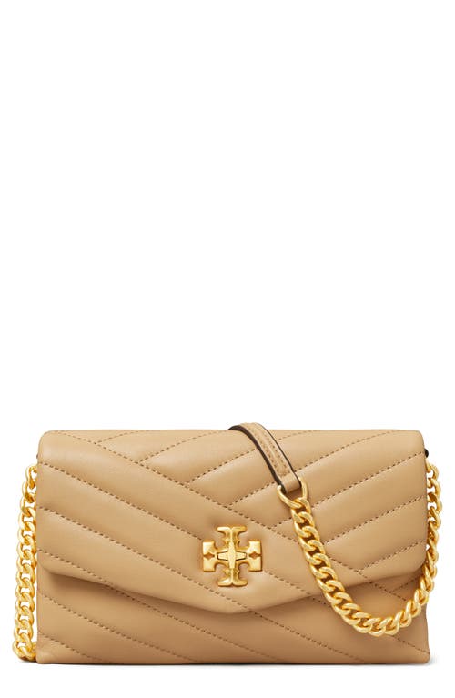 Tory Burch Kira Chevron Quilted Leather Wallet on a Chain in Desert Dune at Nordstrom