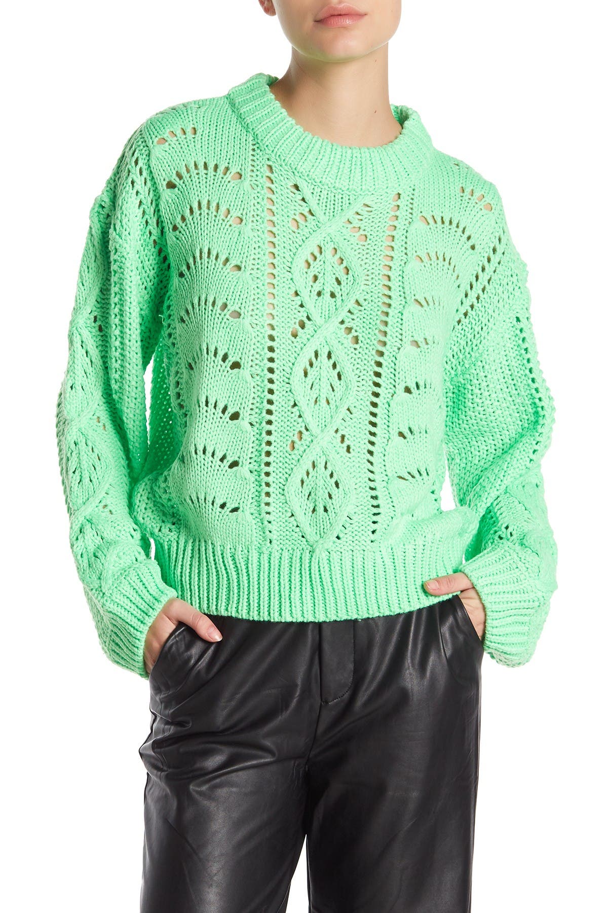 neon knit sweater