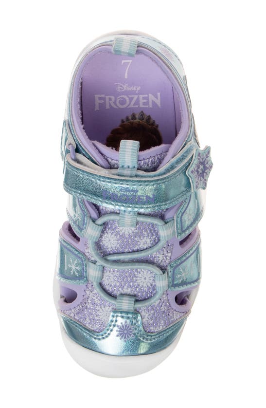 Shop Josmo Kids' Frozen Sport Sandal In Light Blue Lilac