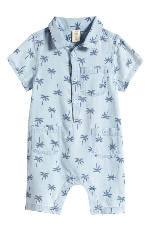 Tucker + Tate Print Cotton Denim Pocket Romper Wash Toss at Nordstrom,