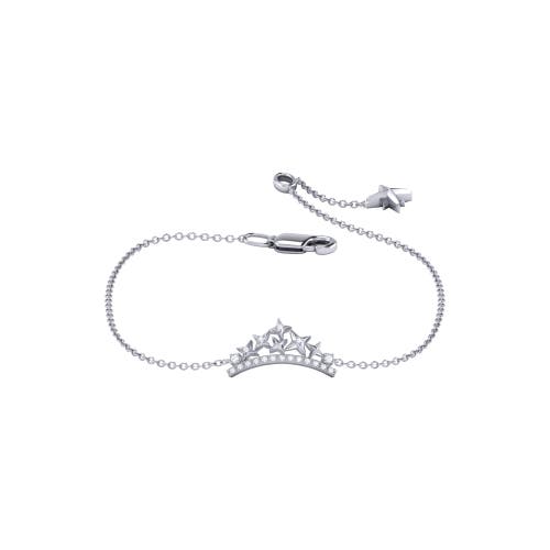 Luvmyjewelry Starry Cascade Sterling Silver Diamond Tiara Bracelet In Silver