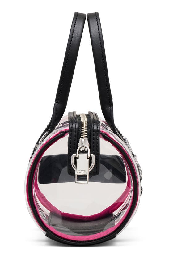 Shop Marc Jacobs The Mini Transparent Duffle Crossbody Bag In Black