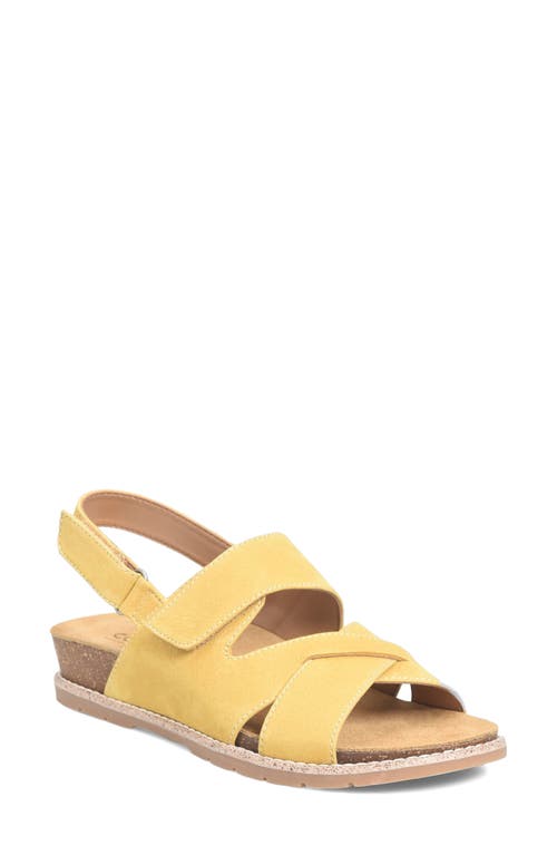 Genata Strappy Slingback Sandal in Ochre Yellow