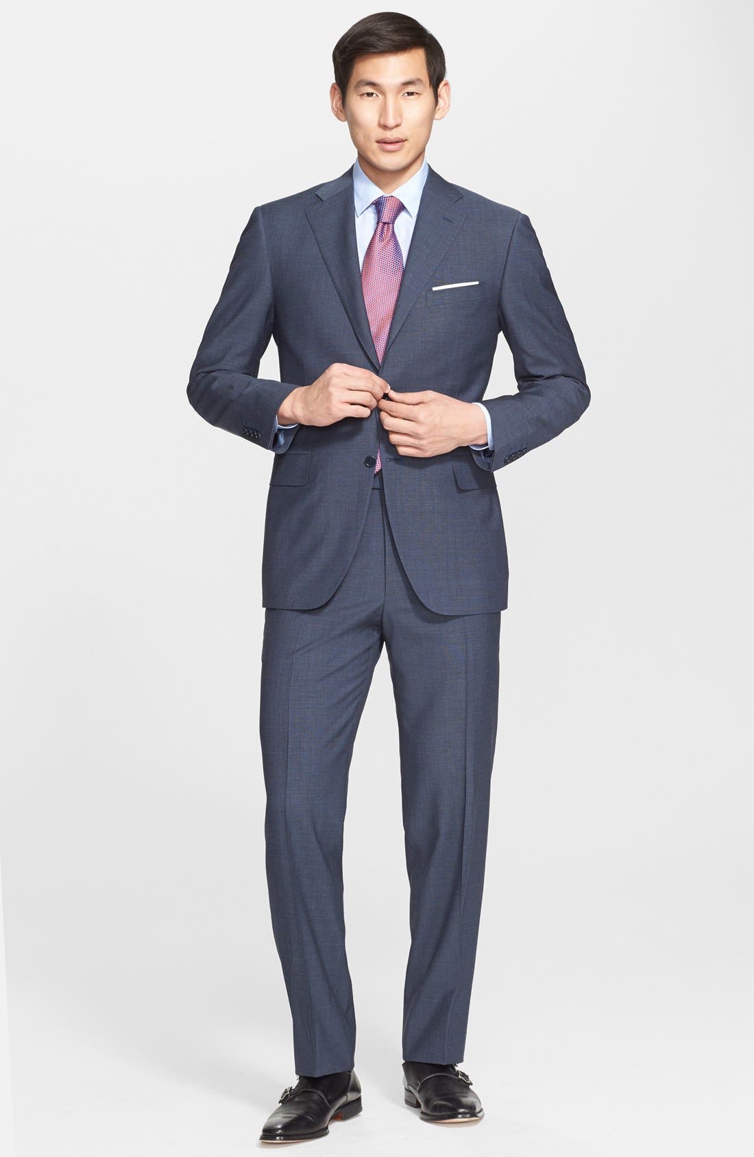 Canali Classic Fit Solid Wool Suit Nordstrom