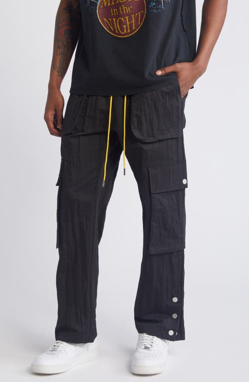 DIET STARTS MONDAY Cotton & Nylon Cargo Pants in Black 