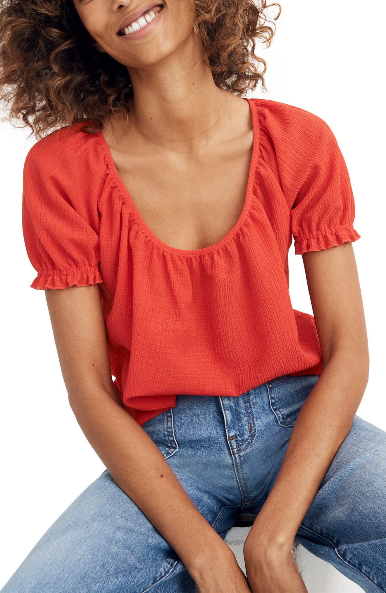 texture & thread peasant top