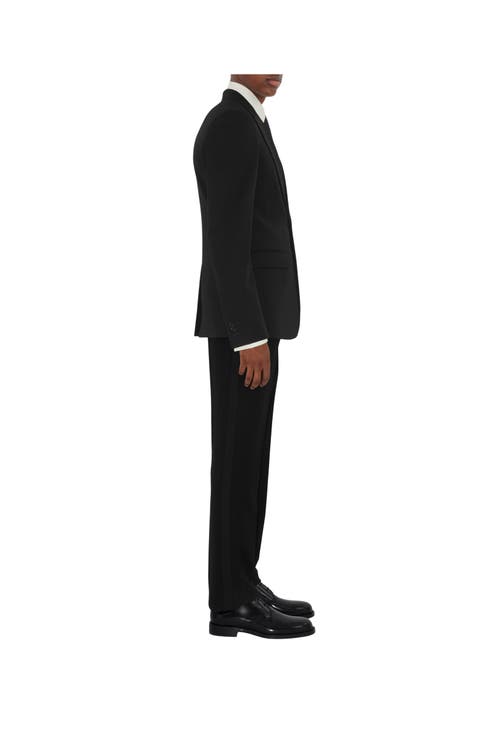 Burberry Cotton Blend Tailored Jacket In Black
