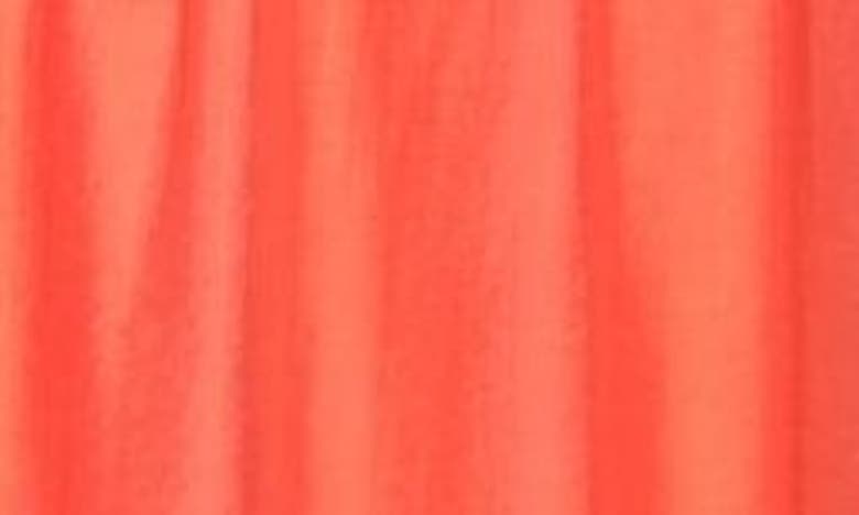 August Sky Pleated Square Neck Midi Dress In Orange