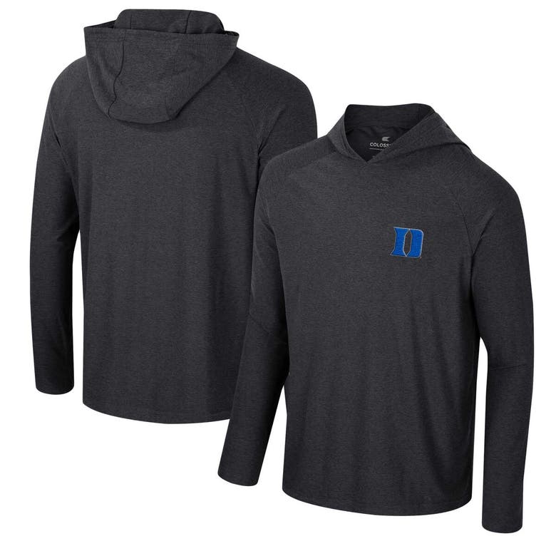 Shop Colosseum Black Duke Blue Devils Cloud Jersey Raglan Long Sleeve Hoodie T-shirt