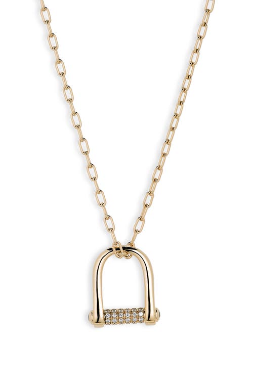 The Code Diamond Pendant Necklace in Gold