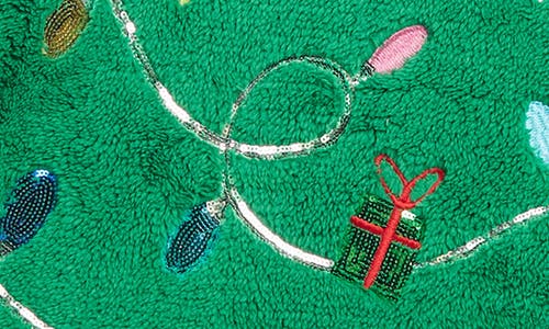 Margaux And Lexi Kids' Christmas Tree Faux Shearling Hooded Sweater In Green Combo Holiday