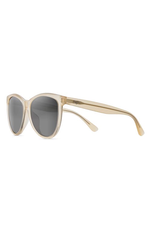 Maui Jim Glory Glory Gs833-24s Cat Eye Polarized Sunglasses In Milky Almond/neutral Grey
