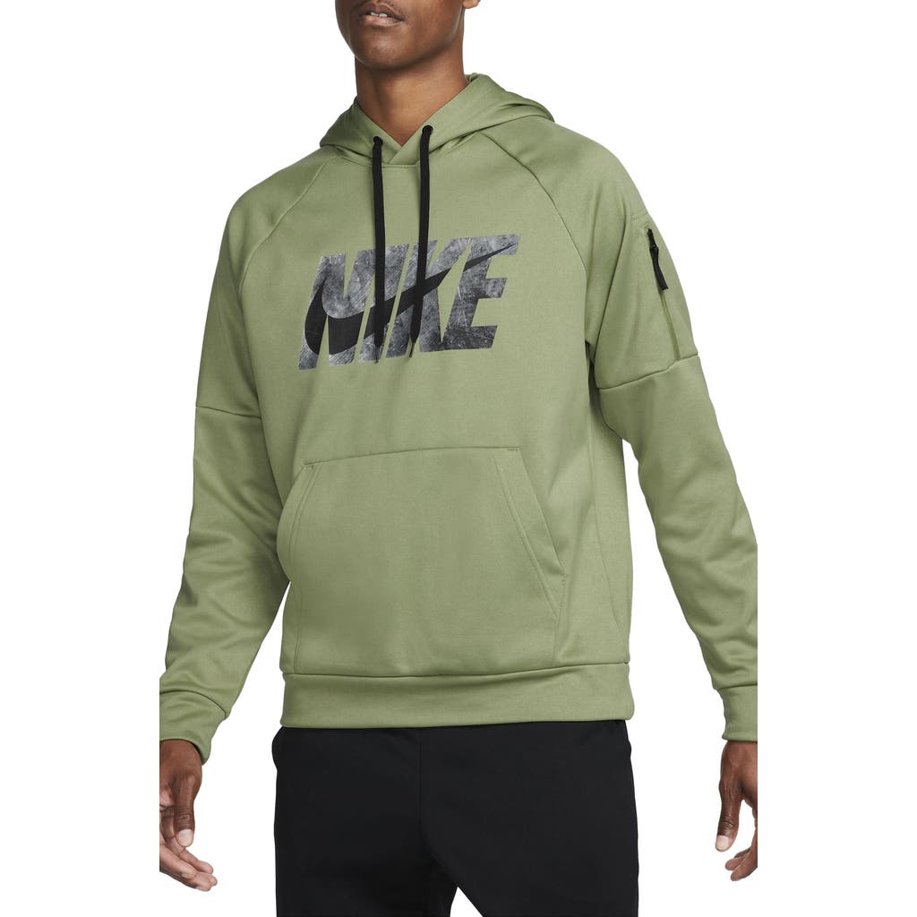 Nike Therma-fit Pullover Hoodie In Green