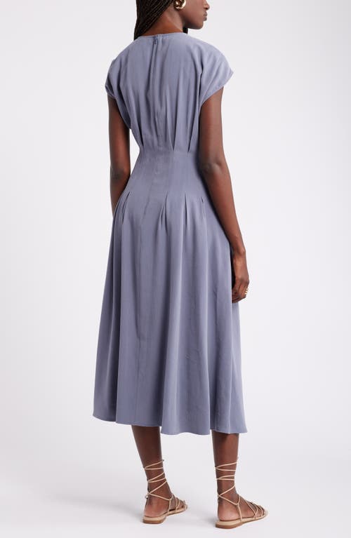 Nordstrom Pleated A-line Dress In Grey Folkstone