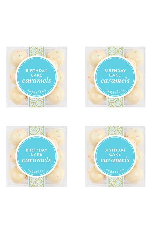 sugarfina Birthday Cake Caramels Set of 4 Candy Cubes in Blue at Nordstrom