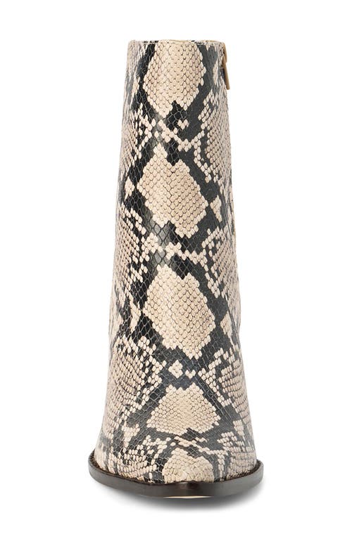 Shop Matisse Caty Western Pointed Toe Bootie In Neutral Snake/black