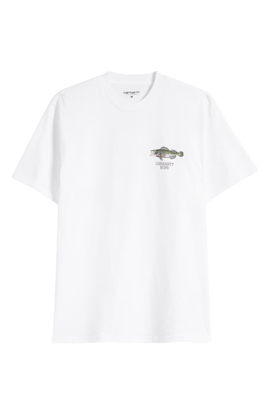 Shop Carhartt Work In Progress Fish Organic Cotton Graphic T-shirt In White