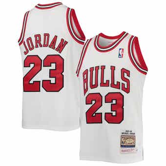 Men's Mitchell & Ness Michael Jordan White Chicago Bulls 1984-85