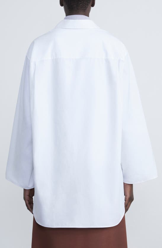 Shop Lafayette 148 New York Oversized Button Down Shirt In White