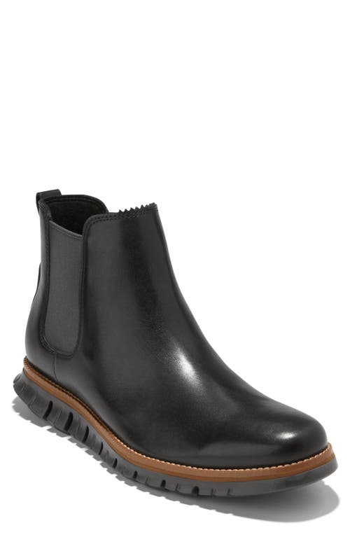 Cole Haan Zerogrand Waterproof Chelsea Boot In Black/dark Pavement