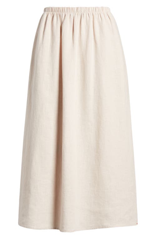 Shop Xirena Xírena Loretta Linen Midi Skirt In Sugarcane