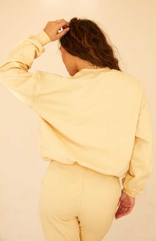 Dippin Daisys Dd Wave Long Sleeve Crewneck In Vanilla