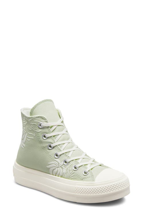 Converse Chuck Taylor® All Star® Lift High Top Sneaker in Summit Sage/Ghosted/Egret
