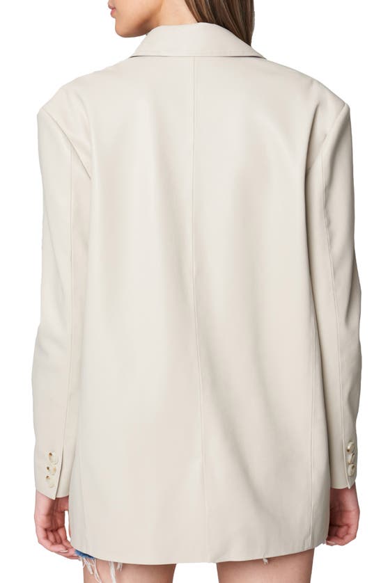 Shop Blanknyc Faux Leather Blazer In Bare Essentials