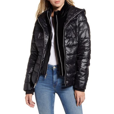 Marc New York Hooded Puffer Jacket, Black