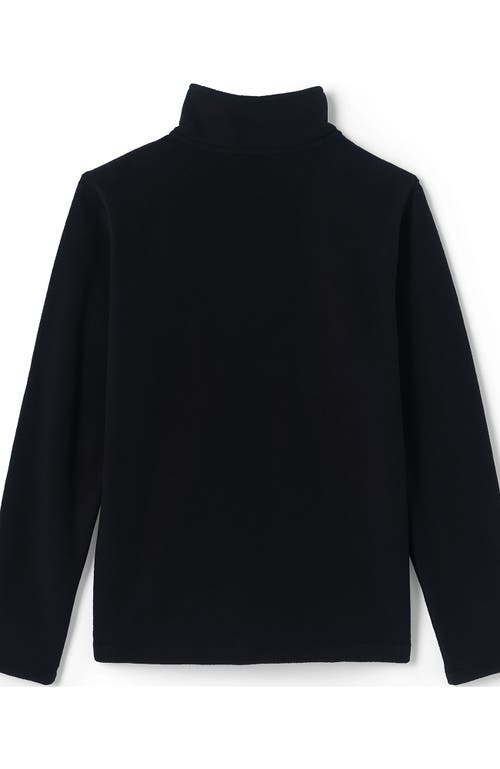 Lands' End School Uniform Kids Lightweight Fleece Quarter Zip Pullover In Black