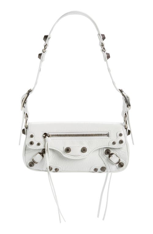 Balenciaga Extra Small Le Cagole Lambskin Leather Shoulder Bag in Optic White at Nordstrom