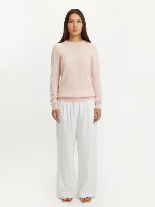 Shop Gobi Cashmere Crew Neck Sweater In Rosewater