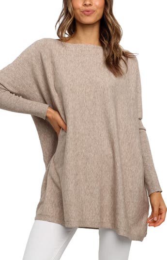 Boatneck tunic sweater hotsell