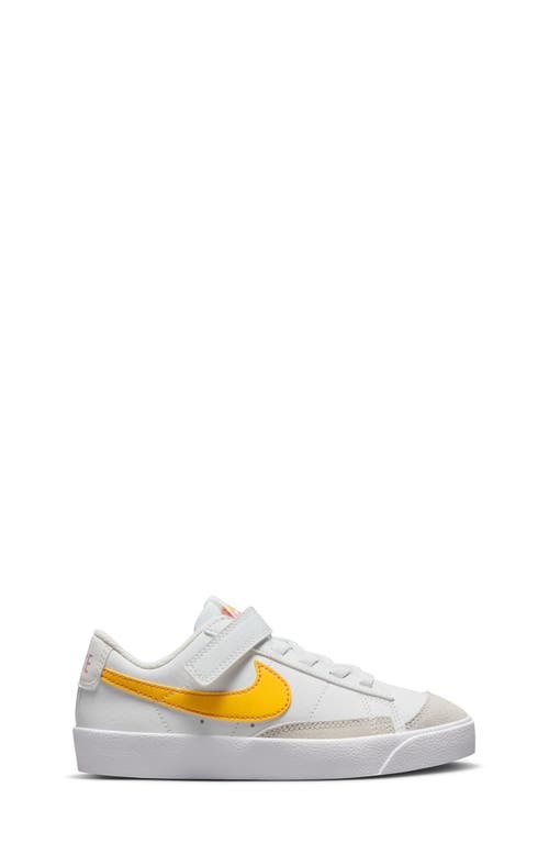 Shop Nike Kids' Blazer Low '77 Low Top Sneaker In White/gold/pinksicle