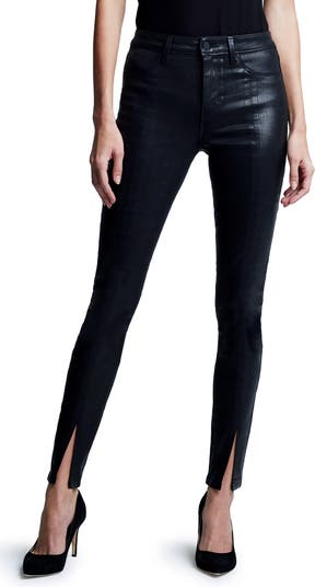 HUE High-Rise Coated Denim Leggings