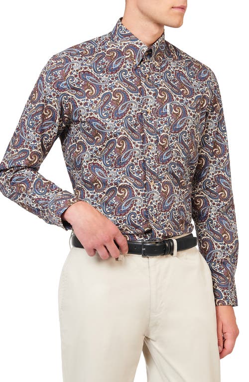 Ben Sherman Paisley Button-Down Shirt Fog at Nordstrom,