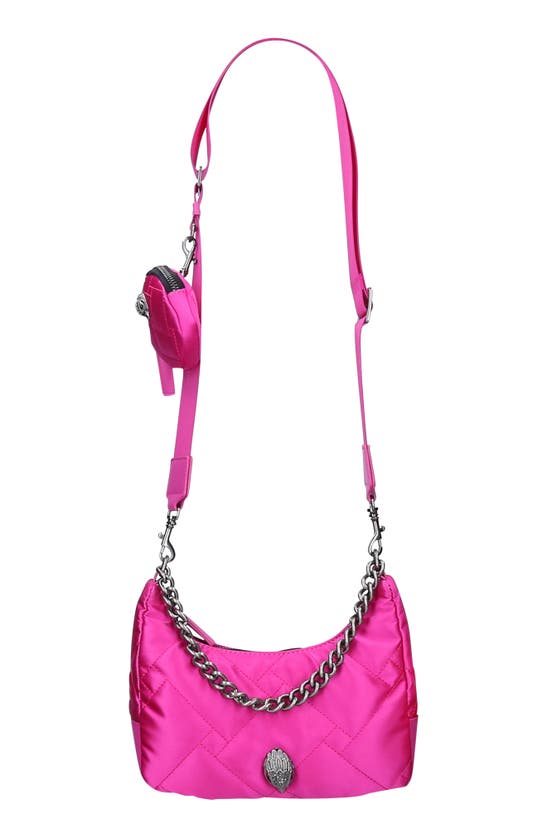Kurt Geiger Quilted Crossbody Bag In Bright Pink