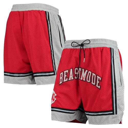 New Jersey Sets Men's Gray/Red Beast Mode Basketball Shorts