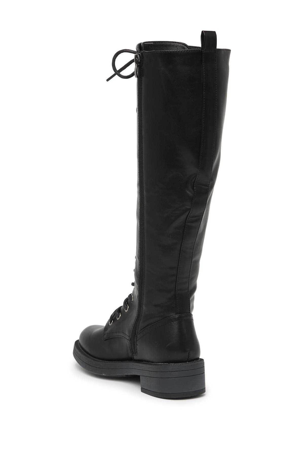 knee high lace up work boots