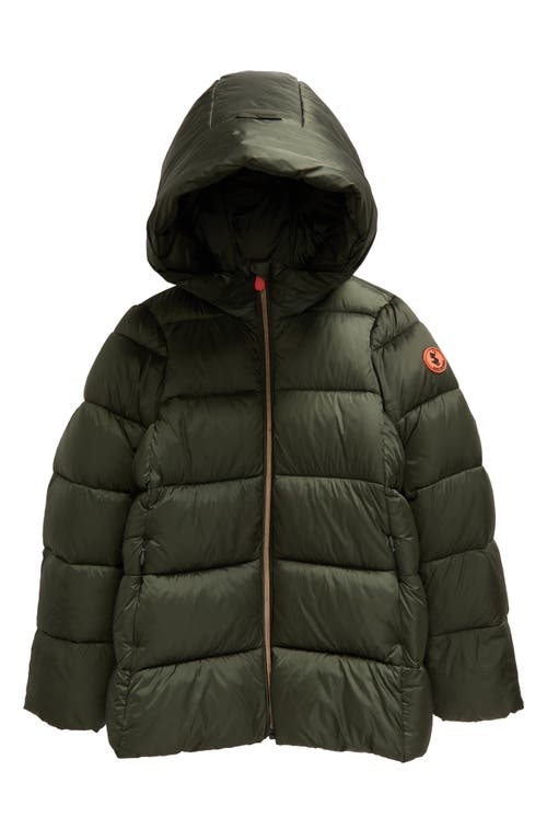 Shop Save The Duck Kids' Gracie Quilted Puffer Jacket In Thyme Green