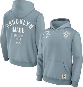 Men's Brooklyn Nets NBA x Staple Mint Plush Heavyweight Pullover Hoodie