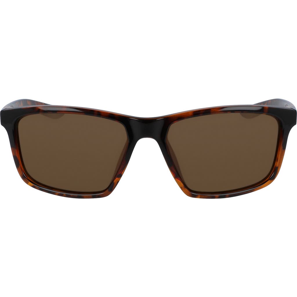 Shop Nike Valient 60mm Square Sunglasses In Tortoise/dark Brown