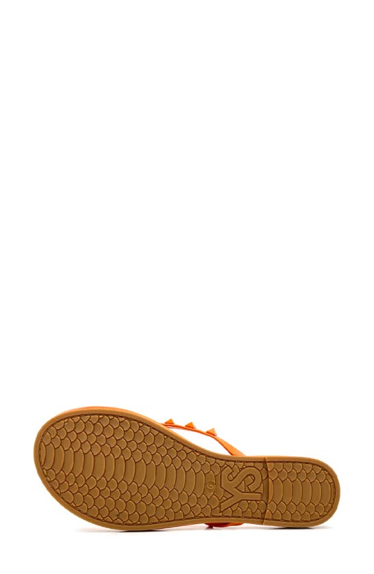 Shop Yosi Samra Rivington Flip Flop In Apricot Studs