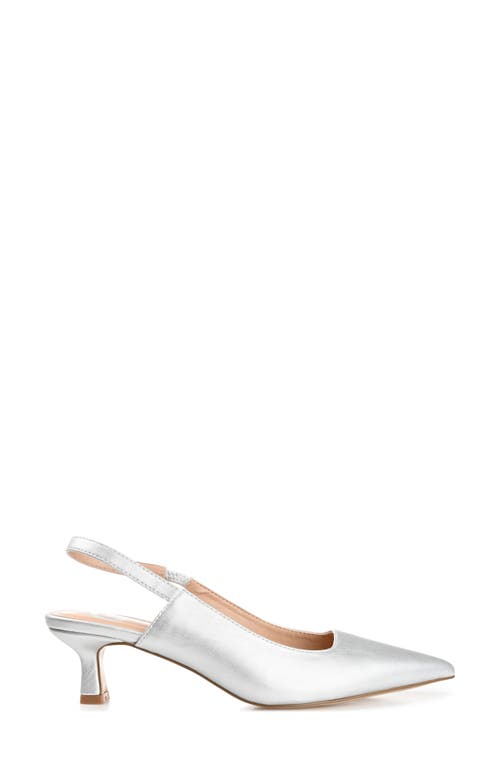 Shop Journee Collection Paulina Slingback Pump In Silver