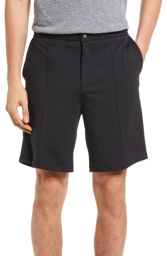 Stone Rose French Terry Shorts In Black