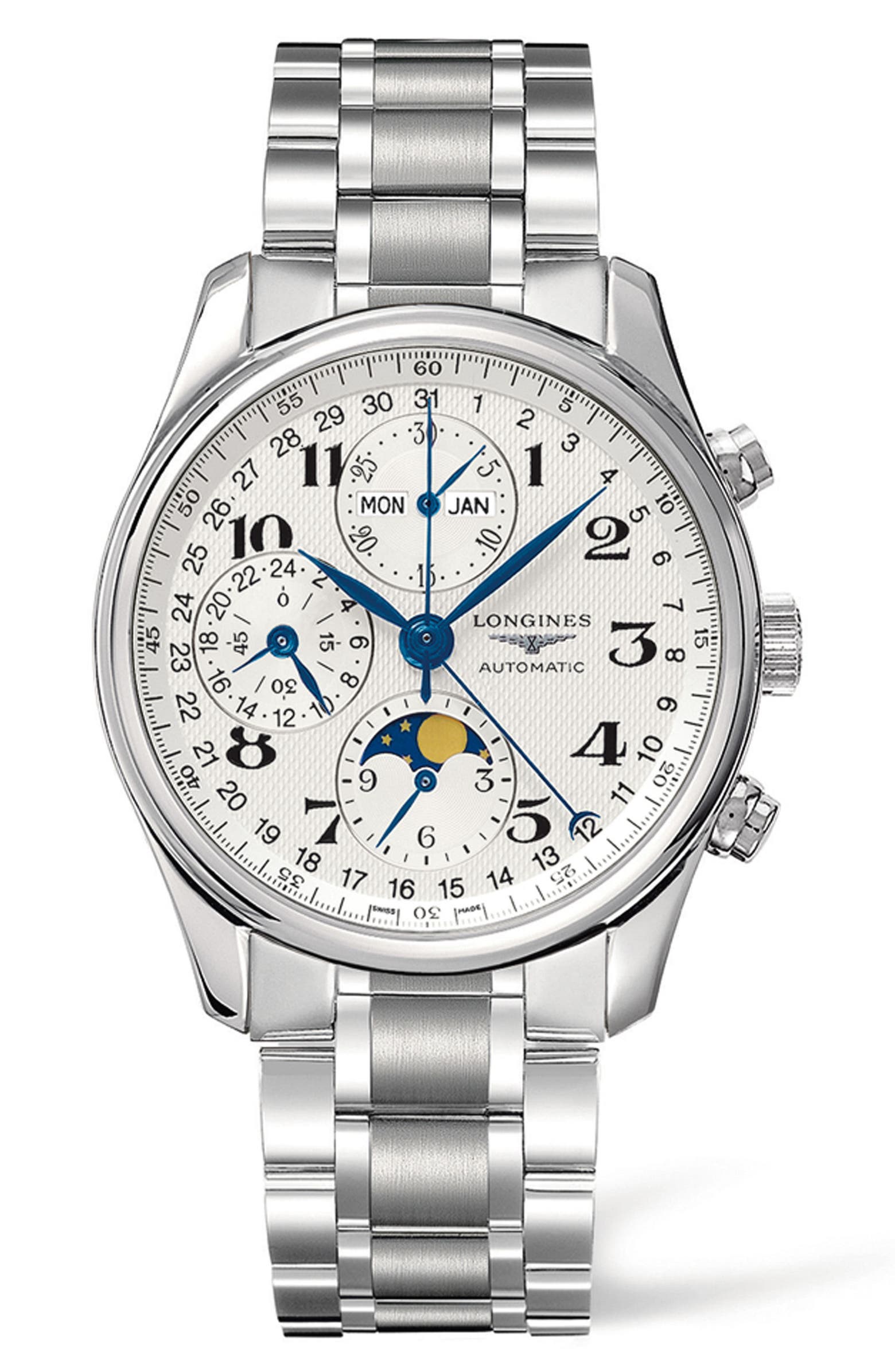 Longines Master Automatic Chronograph Bracelet Watch, 40mm | Nordstrom