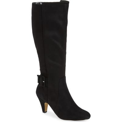 Bella Vita Troy Knee High Buckle Boot- Black