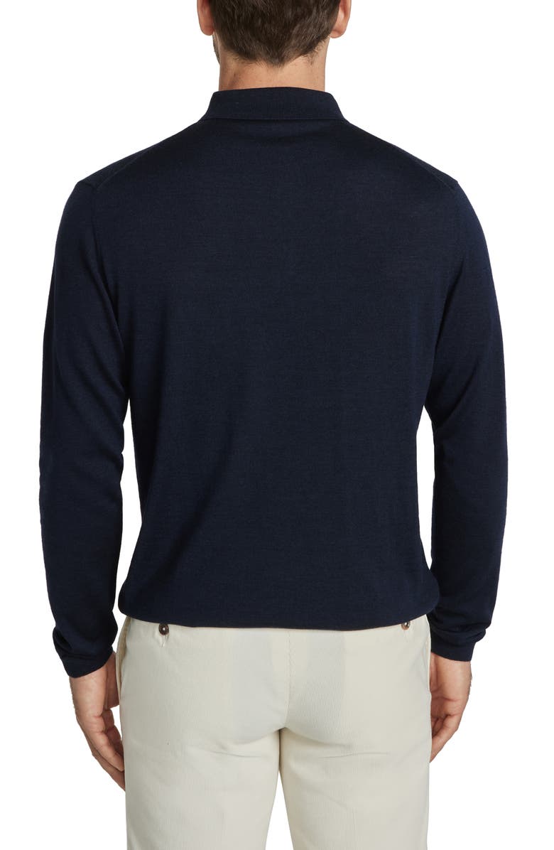 Jack Victor Redfern Long Sleeve Wool Blend Polo Sweater | Nordstrom