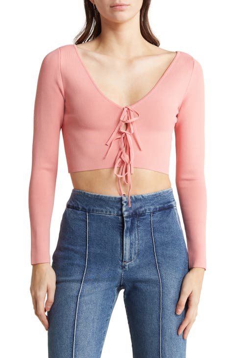 Sharee Crop Tie Front Blouse